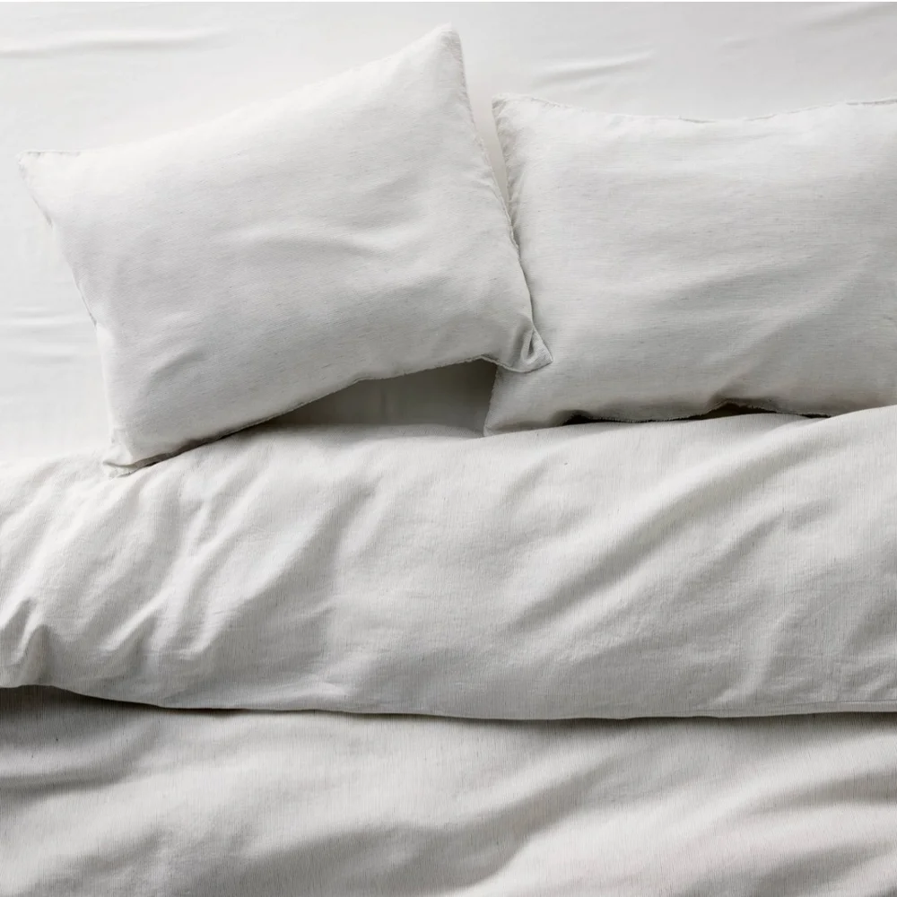 Casaluna Full/Queen Linen Duvet Set Light Gray